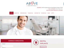 Tablet Screenshot of abovedental.com